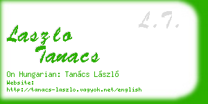 laszlo tanacs business card